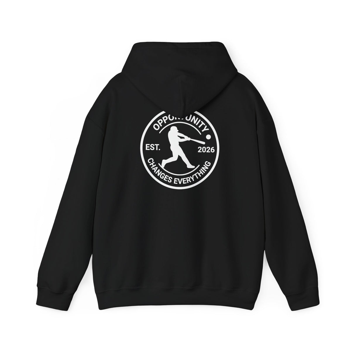 300 Club Baseball Hoodie — "Opportunity Changes Everything" Graphic Pullover