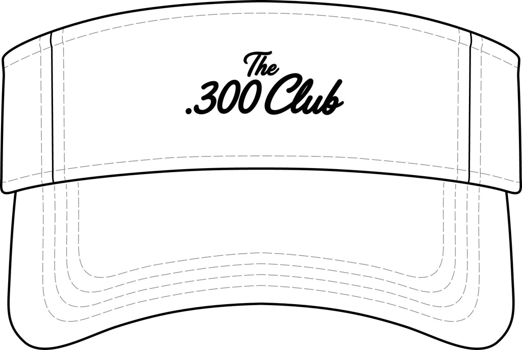 '.300 Club' Bio-Washed Visor – Golf & Baseball Performance Sun Visor