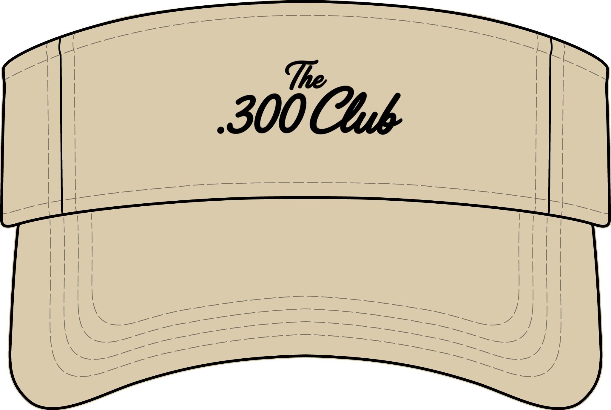 '.300 Club' Bio-Washed Visor – Golf & Baseball Performance Sun Visor