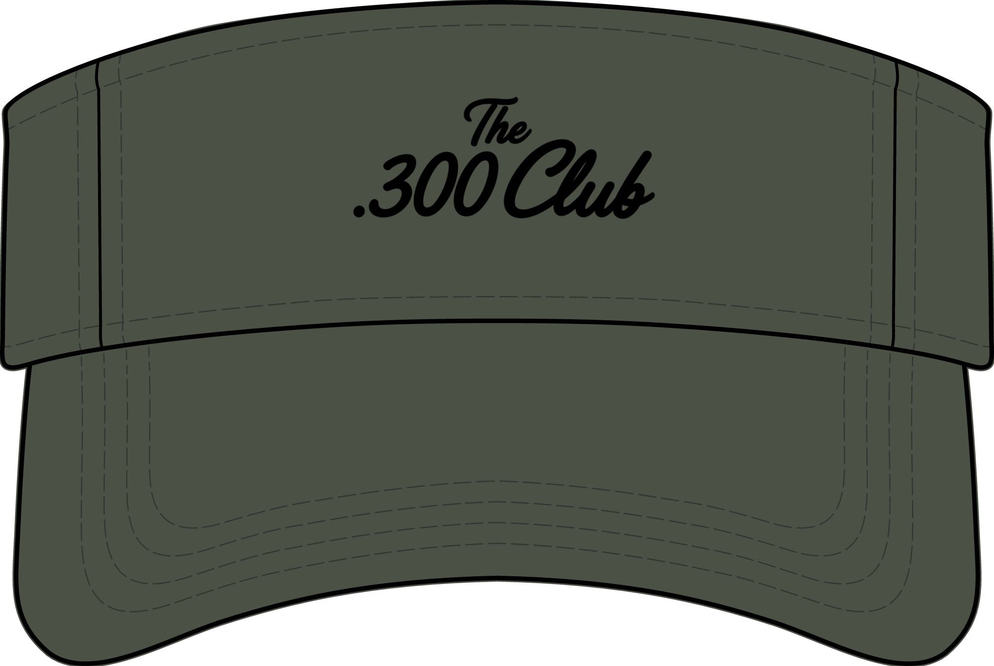 '.300 Club' Bio-Washed Visor – Golf & Baseball Performance Sun Visor