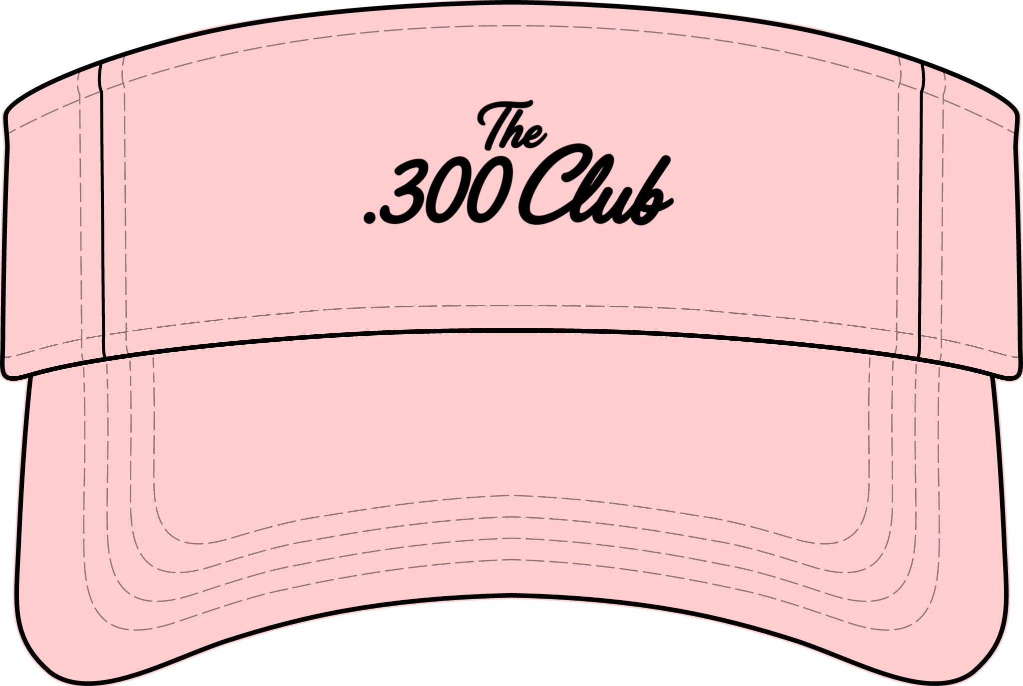 '.300 Club' Bio-Washed Visor – Golf & Baseball Performance Sun Visor