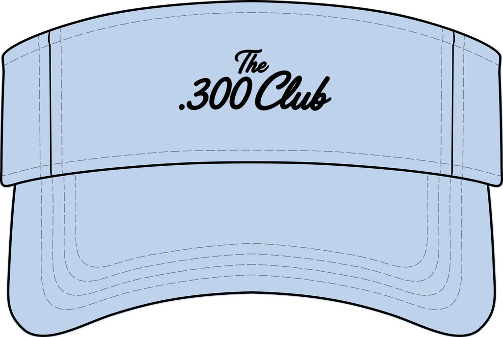 '.300 Club' Bio-Washed Visor – Golf & Baseball Performance Sun Visor