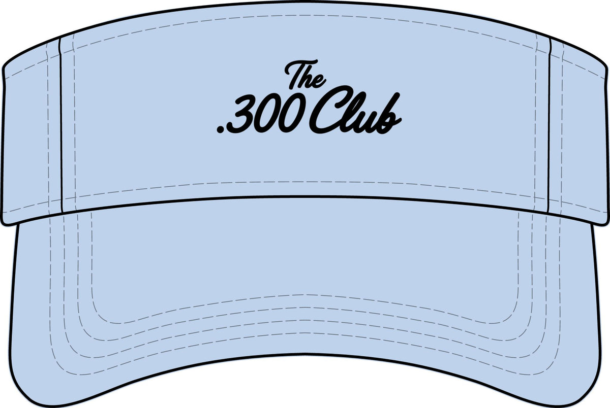 '.300 Club' Bio-Washed Visor – Golf & Baseball Performance Sun Visor