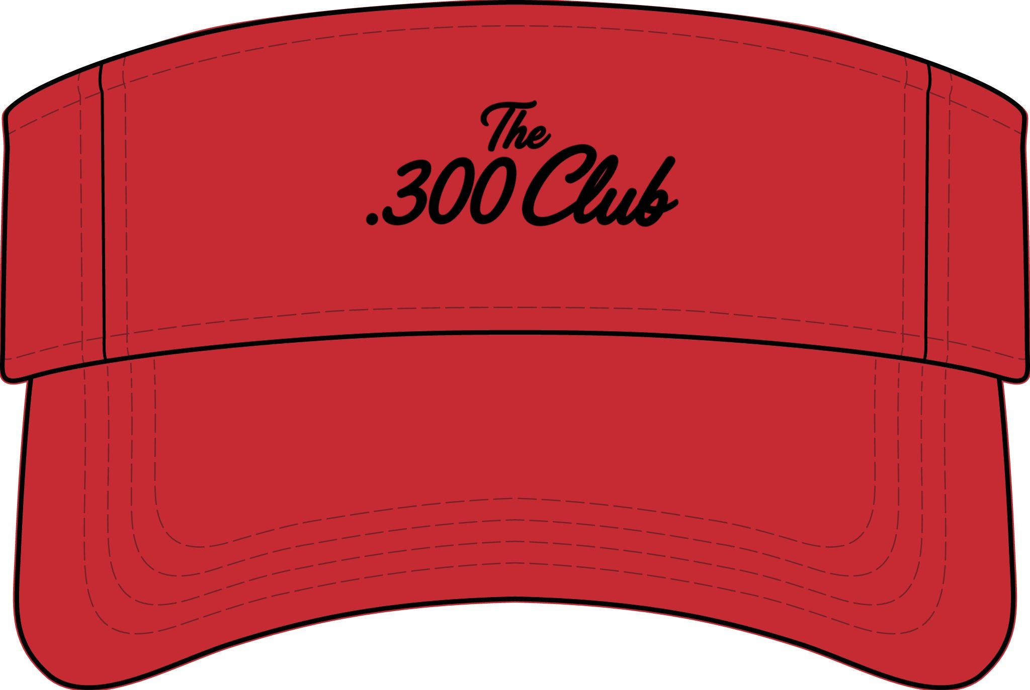 '.300 Club' Bio-Washed Visor – Golf & Baseball Performance Sun Visor